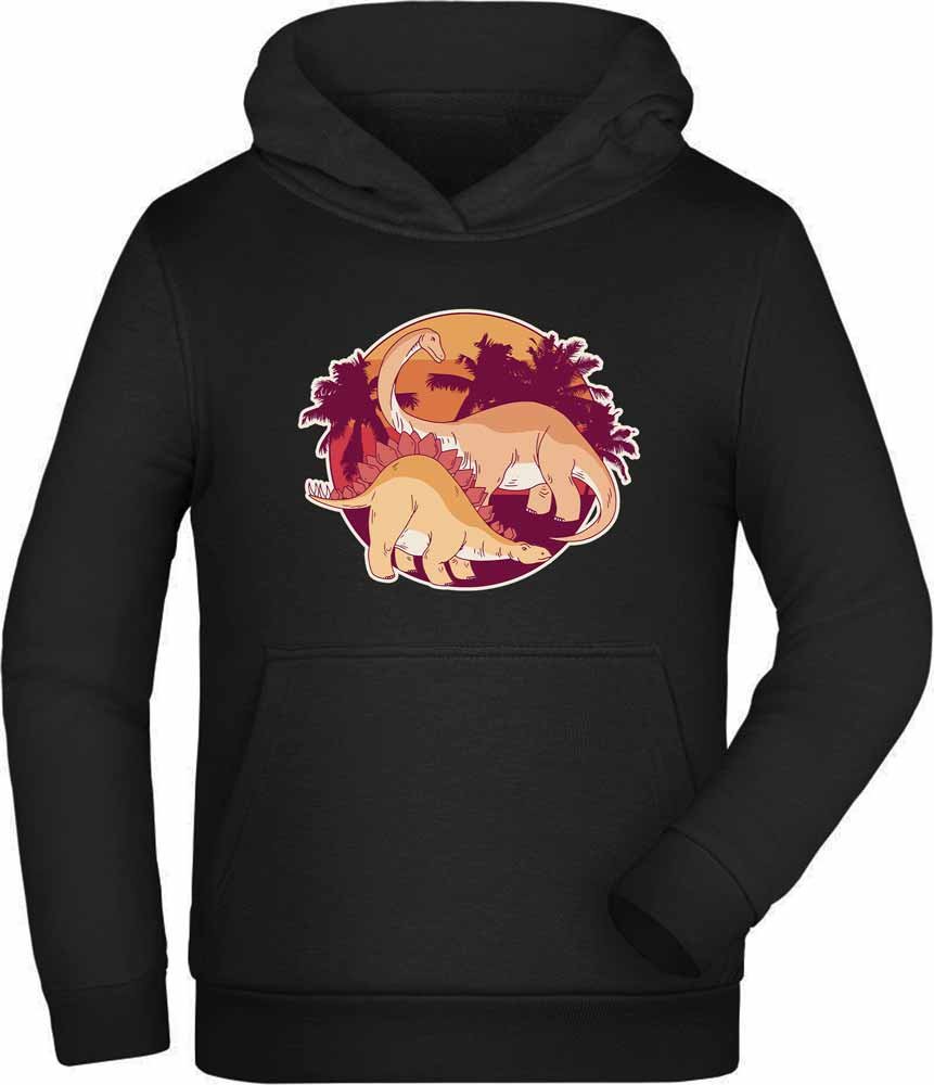 Hoodie Kids Hooded Sweatshirt - Brachiosaurus and Stegosaurus i33